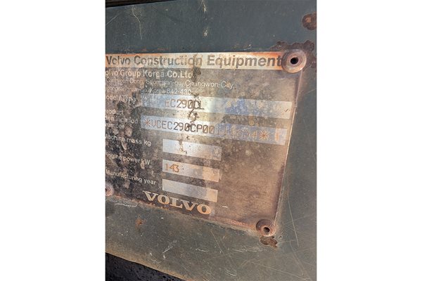 Used Volvo EC290C Excavator for Sale image 9
